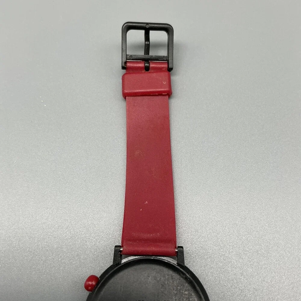 Vintage Armitron Boys Watch 32mm Garfield Dial Red Rubber Band New Battery